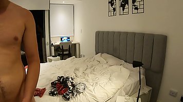 Amateur threesome with two Argentines on vacation