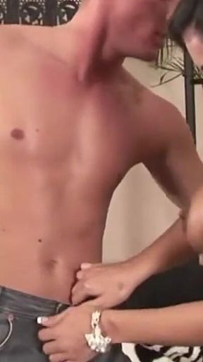 He Gets to Press His Cock Between Her Big Tits