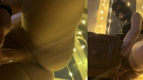 favorite New Year's gift  fucking a dildo from santa  p 1