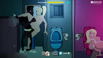 Fuckerman - Anal fuck Prostitute in Club Bathroom - 2D Cartoon Animated Porn