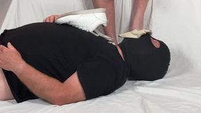 Mrs Mature Feet Using Her New Foot Boy