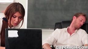 Raunchy Teen Jojo Gobbles Down a Big, Rough Cock