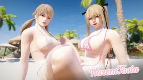 Hot animated girls find paradise on an island