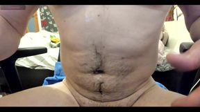 Big cumshot on my big belly