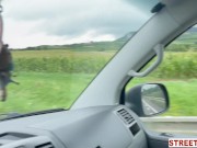 STREETFUCK INCREDIBLE SCREAMING  SHAKING ORGASMS - Michaela Isizzu  Cum Runs Down Her Face