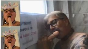 FAGGOT STEVE RYAN CANNOT STOP MASTURBATING  HIS FAGGOT COCK WHILE HE WATCHES FAGGOT GAY PORN MOVIES