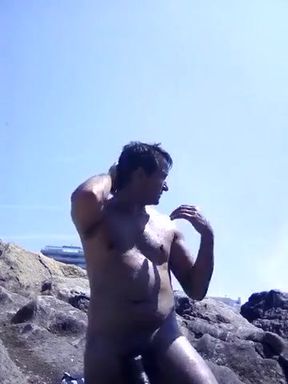 Very horny on the nudist beach