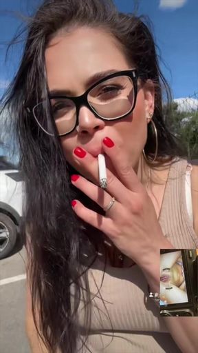 Smoking Outside in My Glasses and Joking