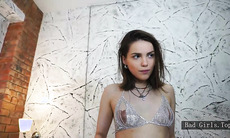 Petite small tits teen teasing in luxury lingerie