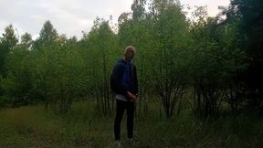 Outdoor Twink Peeing in the Woods