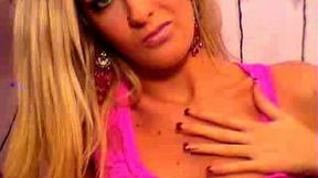 Stunning sassy blondie on webcam starts with titshow