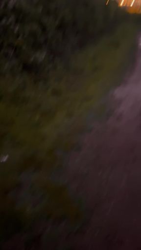 Left clothes in car for a barefoot naked walk in the rain down a lane never walked even clothed