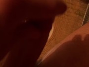 Huge Orgasm on the MILKING TABLE! Man's MOANS! I'm out of sperm!