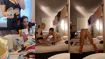 Partie 2 : L’arrivé de Notre fan soumis avec ma copine @Oletsha. Pour du ...