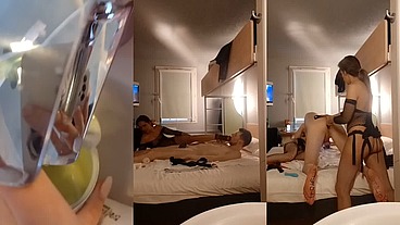 Partie 2 : L’arrivé de Notre fan soumis avec ma copine @Oletsha. Pour du ...