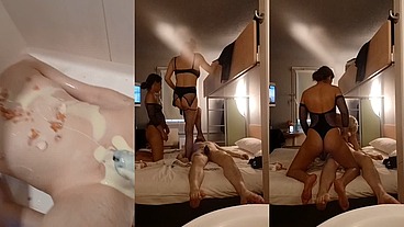 Partie 2 : L’arrivé de Notre fan soumis avec ma copine @Oletsha. Pour du ...