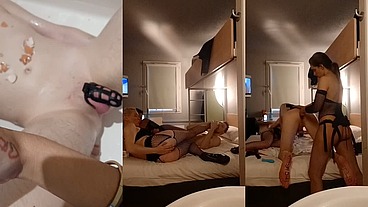 Partie 2 : L’arrivé de Notre fan soumis avec ma copine @Oletsha. Pour du ...