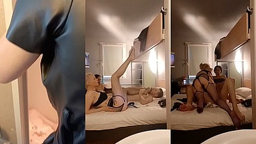 Partie 2 : L’arrivé de Notre fan soumis avec ma copine @Oletsha. Pour du ...