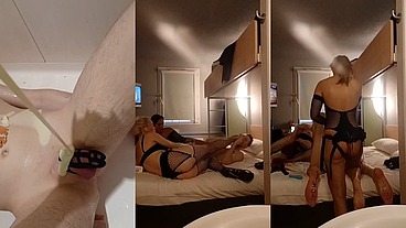 Partie 2 : L’arrivé de Notre fan soumis avec ma copine @Oletsha. Pour du ...
