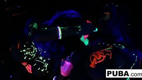 Black Light Rainy Night with Abigal Mac & Ava Addams