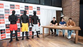 Heath Halo and Luca Knight fuck on a wodden table