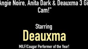 Deauxma Live featuring Anita Dark and Deauxma's silicone tits porn