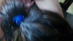 18 year old baby sitter joining us in a threesome part 2 creampie eating