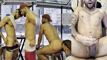 Sexo entre dotados em plena luz do dia