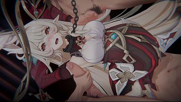 Animated Genshin Impact porn features Alice in bondage and more