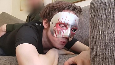 Amateurboy gets his first caning - bloopercam