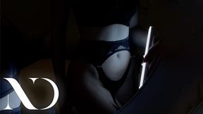 [NORDIC FITNESS COUPLE]  BLACK LINGERIE FUCK in the DARK [DOGGY & MISSIONARY]