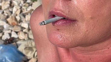 Smoking Cigarettes on the Beach... at day and in Sunset