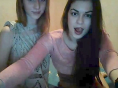 Two Girls kissing on Webcam