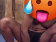 Pissing while dildo fuck me