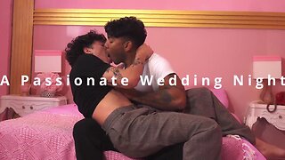 Sexy groom gets his ass pounded on his wedding night in a steamy session