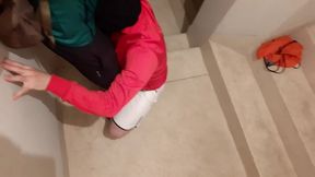 masked closeted guy sucks bahian’s big cock on fire escape