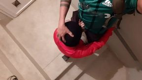 masked closeted guy sucks bahian’s big cock on fire escape