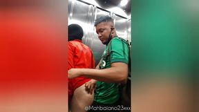 masked closeted guy sucks bahian’s big cock on fire escape