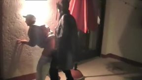 Fucked for Halloween at night by mysterious boy