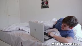 Creamy creampie after an intense pussy banging with beautiful Ophelia Kaan and nerdy Tyler Cruise