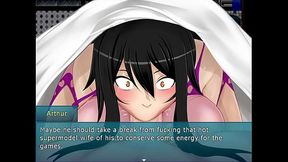 Alansya Chronicles: Ayame sucks Arthur'_s dick under a blanket
