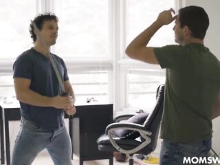 Swapping Needy Guys: Breasty Stepmoms Syren De Mer & Karen Fisher Trade Stepsons for Doggy style Facials and Cunt Licking