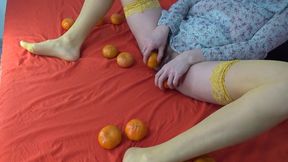 Tangerine Solo Mature Hairy Pussy