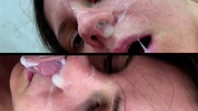 His Hard Dick &amp; My Soft Nose: Stunning Nosejob with Post Cum Play, POV and Side Views