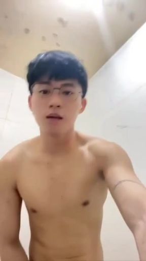 Sexy Taiwanese Boy is having fun under the Shower