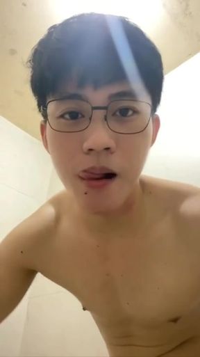 Sexy Taiwanese Boy is having fun under the Shower