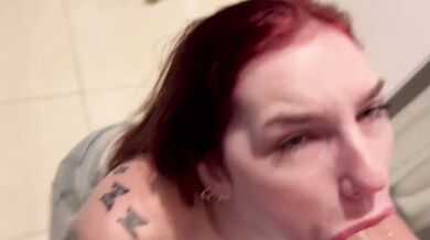 Big jeans tight throat deep throat facial cumshot POV
