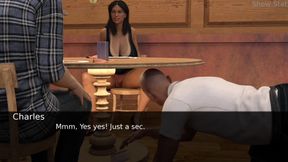 Project hot wife, wife getting her pussy eaten under the table