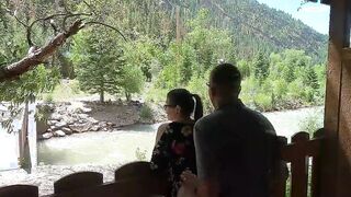 Outdoors Doggy Sex on Hotel Balcony