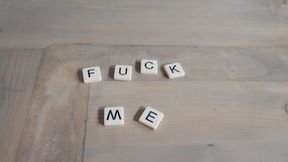 playing with a school friend in scrabble. fuck on the table (premium red) - arinafox